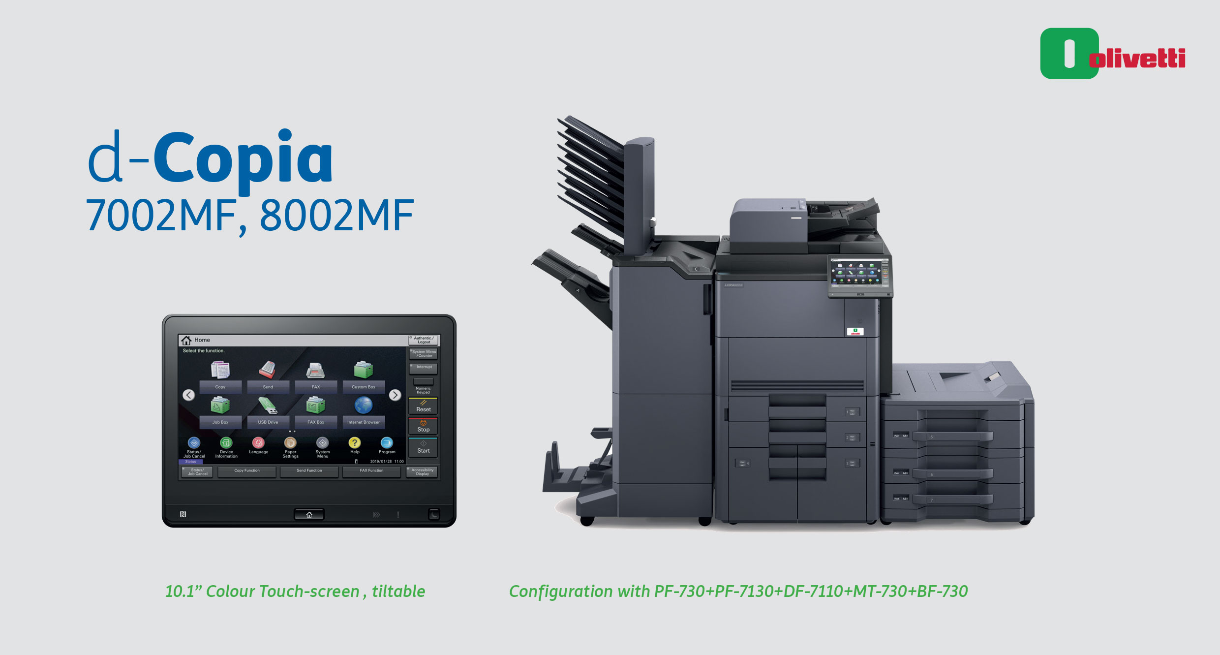 Olivetti d-Copia 7002MF, 8002MF Printer - G3 Systems